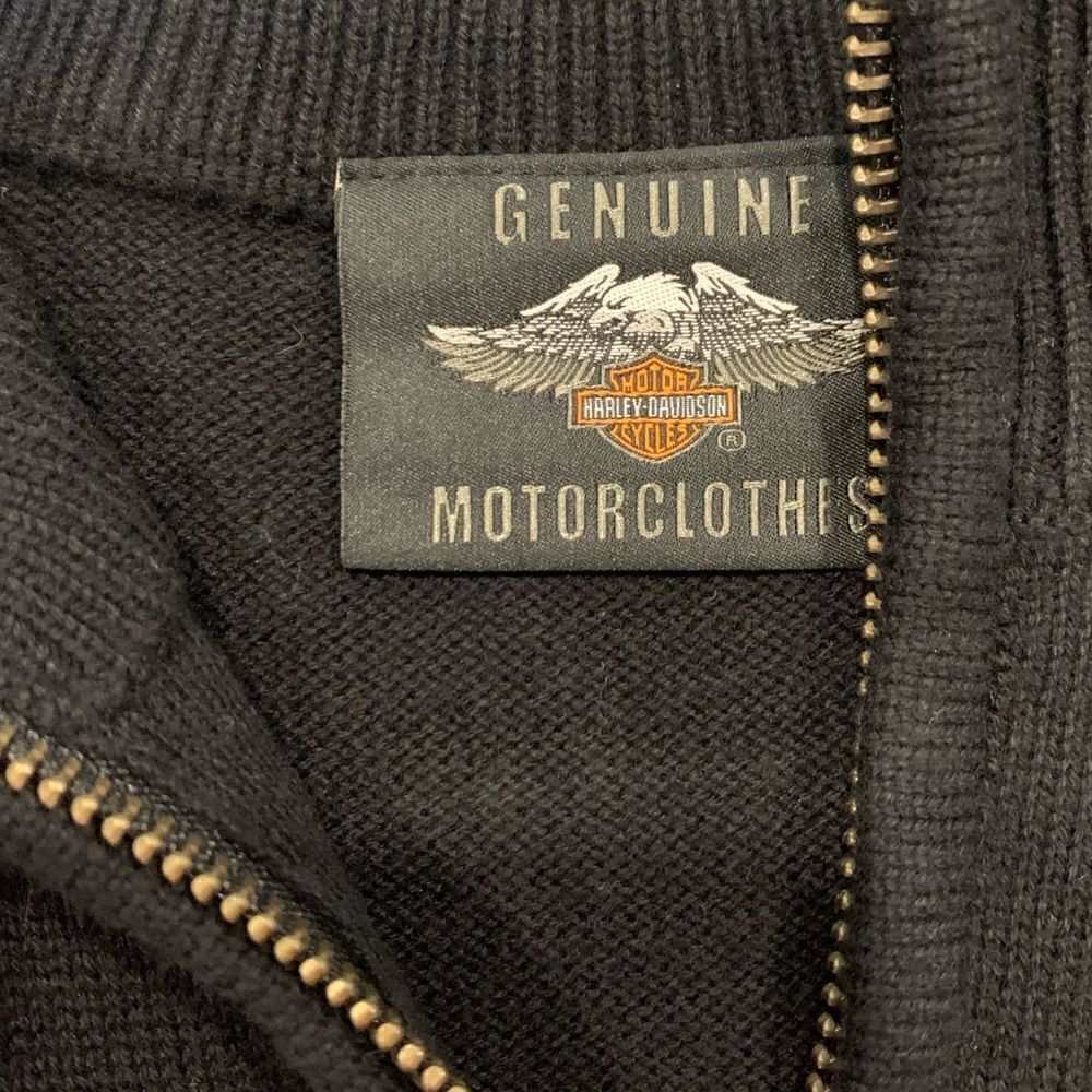 NWOT Harley Throw Back Retro Colorblock 1/4 Zip mackneck Wool Blend Pull… - Picture 8 of 9